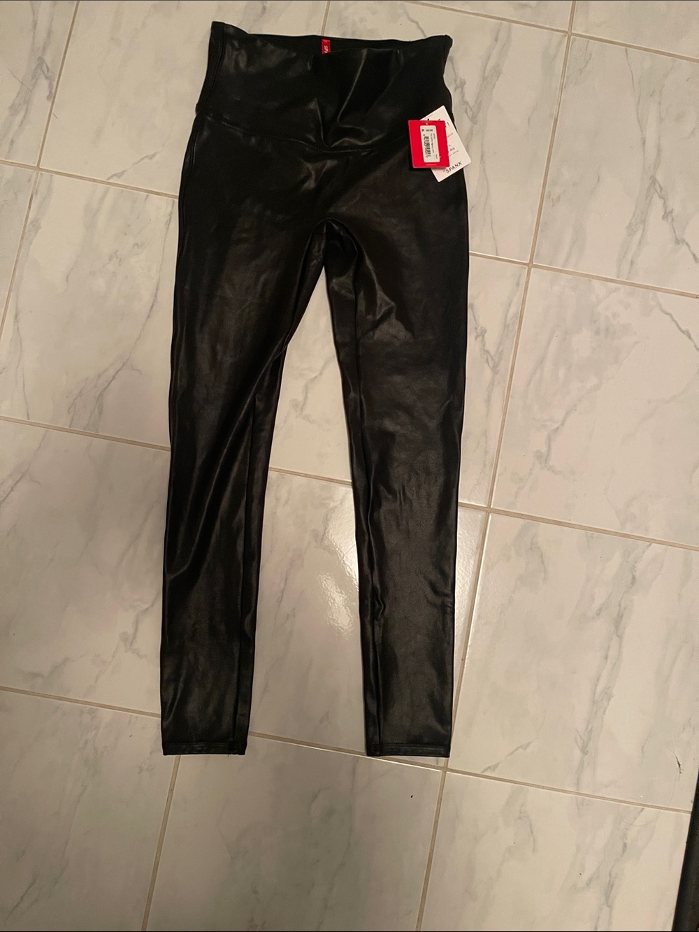 SPANX black shimmery High-Waist Leggings - Black. New!